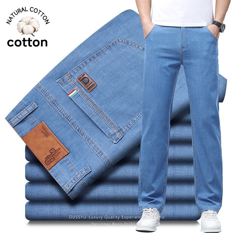 Levis Jeans 501 - Celana Jeans Katun Elastis Pria Tipis
