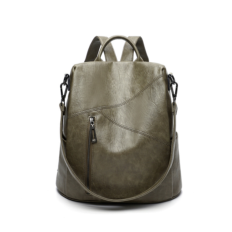 Travel Backpack Anti Theft - Ransel Wanita Gaya Korea, Ransel Kulit