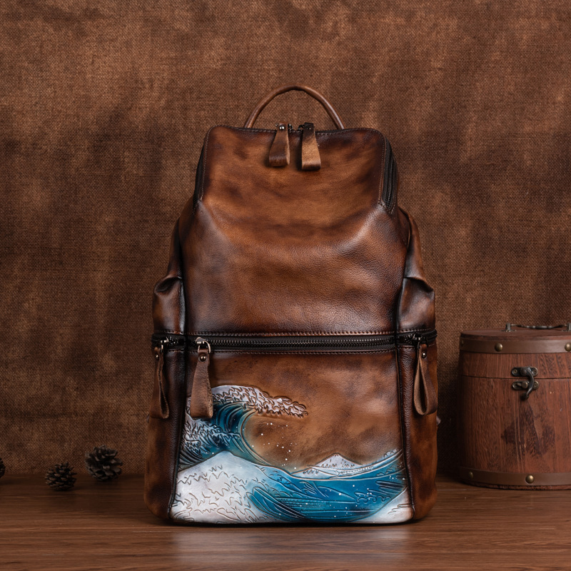 Johnature Ransel Wanita Kulit  - Leather Backpack Vintage ulasan dan harga