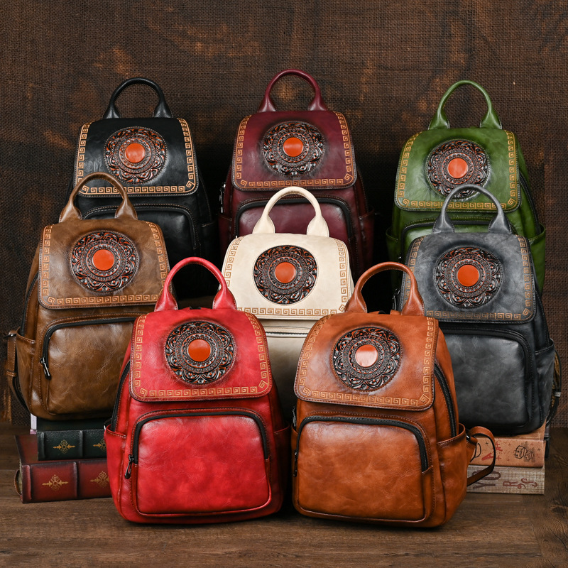 Johnature 2026 Tas Ransel Kuli - Leather Backpack Vintage ulasan dan harga