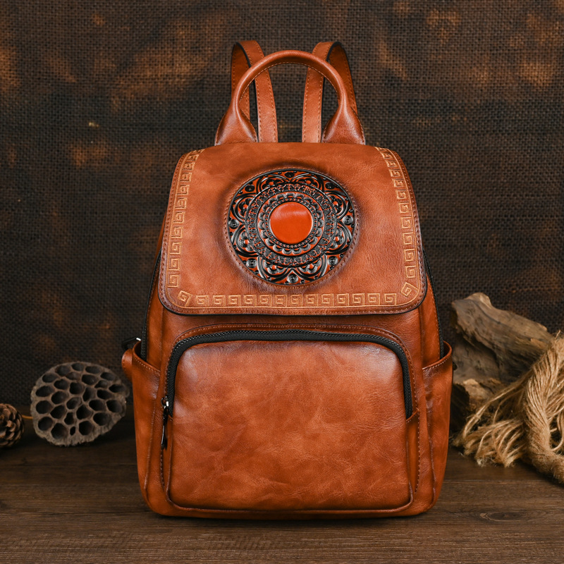 Johnature 2026 Tas Ransel Kuli - Leather Backpack Vintage ulasan dan harga