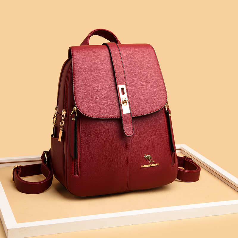 Ransel kulit mewah wanita untu - Leather Backpack Vintage ulasan dan harga