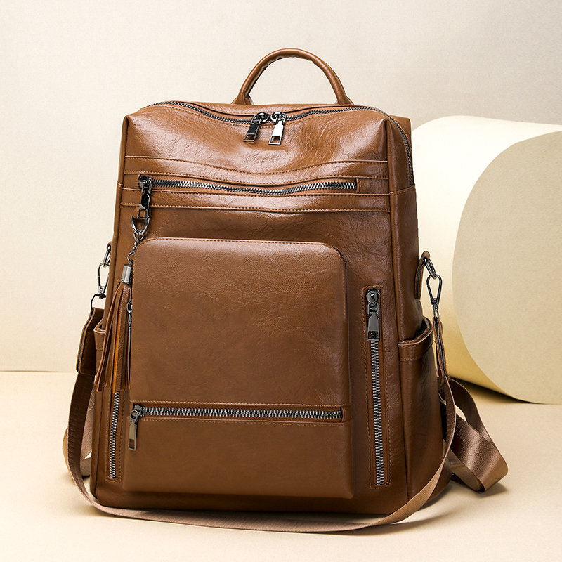 Set Ransel Tampilan Kulit Vint - Leather Backpack Vintage ulasan dan harga