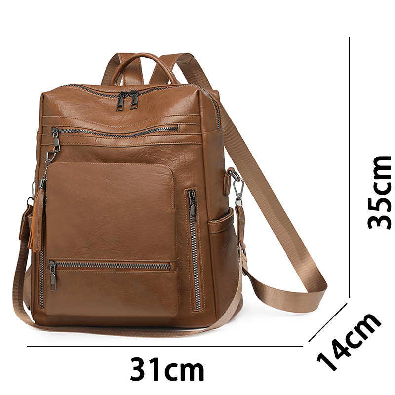 Set Ransel Tampilan Kulit Vint - Leather Backpack Vintage ulasan dan harga